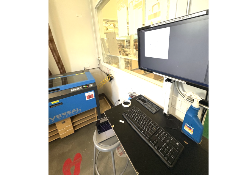 This machine sends the print over to the laser cutter