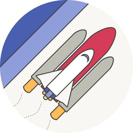 a rocketship taking off